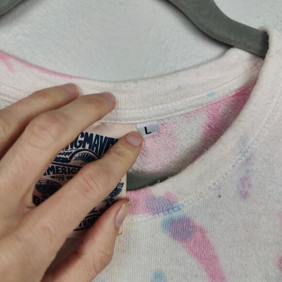 Jungmaven Pink and Blue Tie-Dye Long Sleeve Tee - Picture 4 of 8